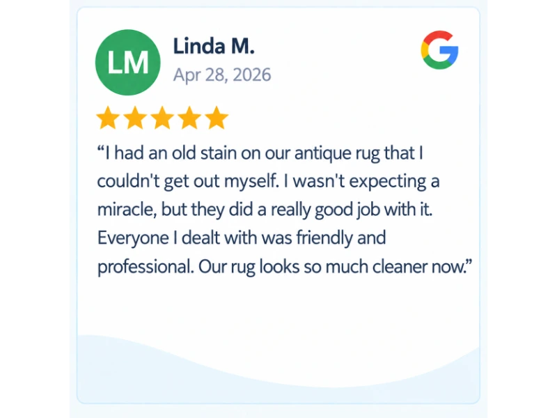 Client feedback from Linda M.