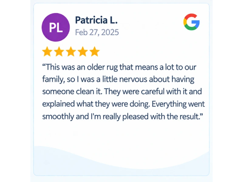 Client feedback from Patricia L.