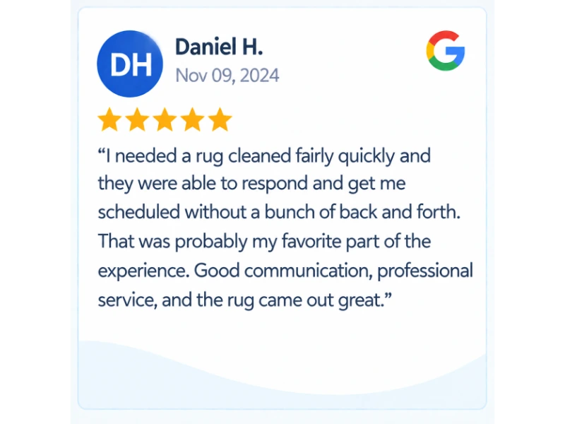 Client feedback from Daniel H.
