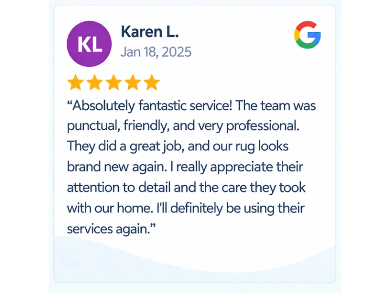 Client feedback from Karen L.